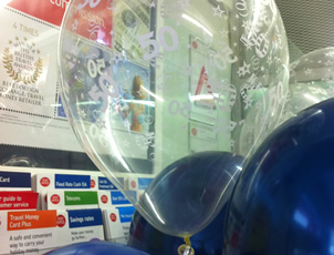 Caistor Post Office balloons